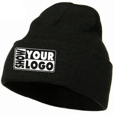 Quality 100% Acrylic Cold Beanie Hat 50-60g Weight Common Fabric Winter Plain Color Fashion Custom Embroidery with Your Logo