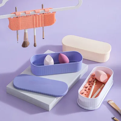 Multifunctional Desktop Makeup Cleaner Dust Filter Simple Storage for Brushes Eyebrow Pencils Other Essential Makeup Tools