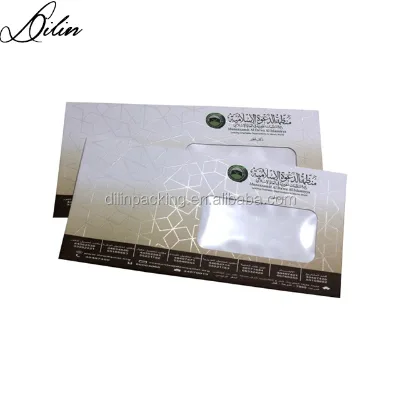 Custom Document Invoice Package Mail Envelope with PVC Window
