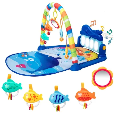 Educational Play Gym Mat Comfortable Kick Piano Fitness Musical Low MOQ Baby Girl Care Playmat Play Mat Gym & Playmat for Baby