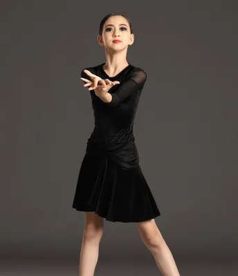 Jazz Latin Dance Costume Girl Party Dress Dancing Top Skirt Carnival Dress