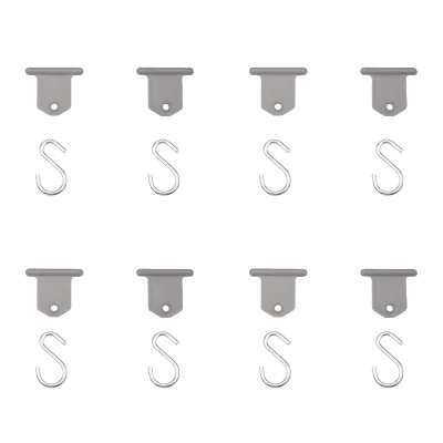 8 PCS RV Awning Hanger, Grey Camper Awning Hangers, S Shape Hook Camper Awning Hanger