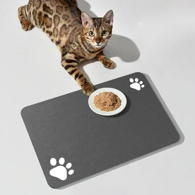 Wholesale Hot Selling Pet Supplies Pet Silicone Diatom Mud Anti Slip Waterproof Splash Proof Feeding Mat