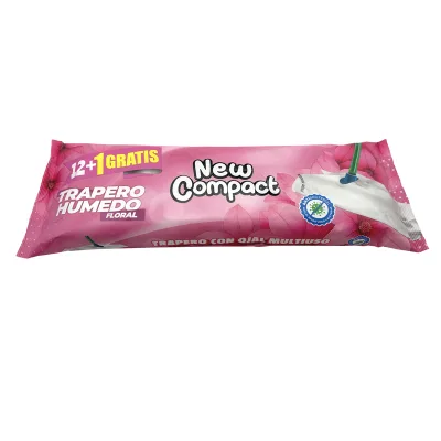 12+1Pcs Mopping Wipes Wet Mop Refills Efficient Dust Removal Durable for Home Kitchen Restaurant All Hard Surface Quick Cleaning
