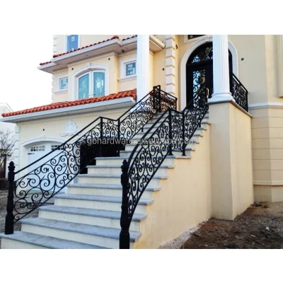 American Metal Handrail Galvanized Iron Staircase Railing Front Porch Railings Indoor Stainless Steel Wrought Iron Fence