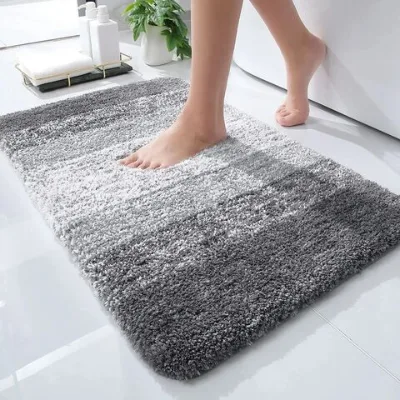 Extra Soft and Water Absorbent Microfiber Bath Rugs Non-Slip Plush Bath Carpet Machine Washable Bathroom Mat Rug