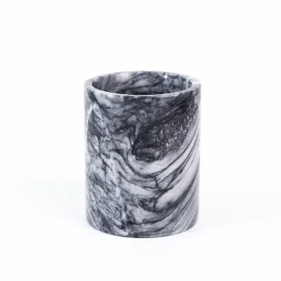 Gray White Cylinder Home Decor Luxury Elegant Modern Custom Multi-style Natural Marble Printed Water Proof Christmas