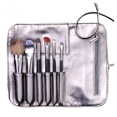 Factory Direct 6pcs Travel Cosmetic Brush Set with Storage Bag for On-the-Go Makeup Application