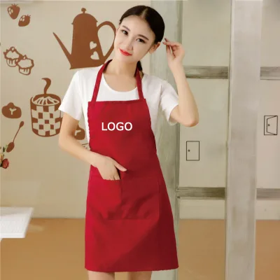 Low Price Plain Bib Aprons with Pockets Chef Apron With Custom Logo for Kitchen Cooking Restaurant Painting Drawing BBQ