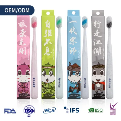 Kung Fu Style Manual Soft Cotton Bristle Toothbrush Single Pack Home Use Store Supply Direct From Manufacturer Wholesale