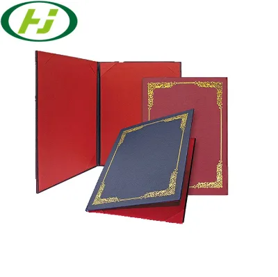 Custom Foil Stamp Paper Diploma Folder A4/5 File Certificate Holder