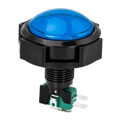 Momentary Push Button Switch Compact Push Start Button Ignition Switch 60mm 12V LED Arcade Push Switch Button for Arcade
