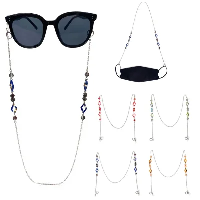 Luxury Acetate Sunglasses Chains Geometric Eyeglasses Holder Eyewear Accessories