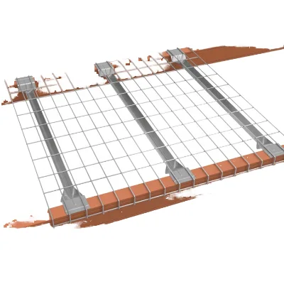 Warehouse Storage Industry High Duty Galvanized Wire Mesh Decking 50x50mm 50x100mm Grids Standard Waterfall Edge for Pallet