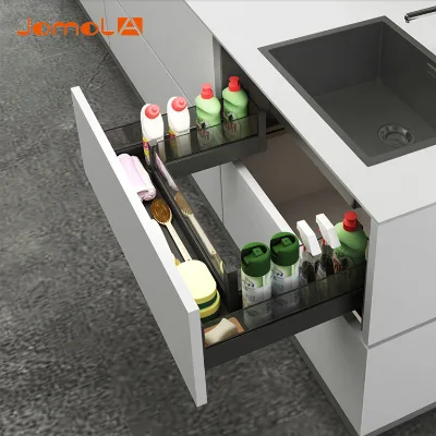 Fashion Black Crystal Kitchen Cabinet Accessories Drawer Basket Under Sink