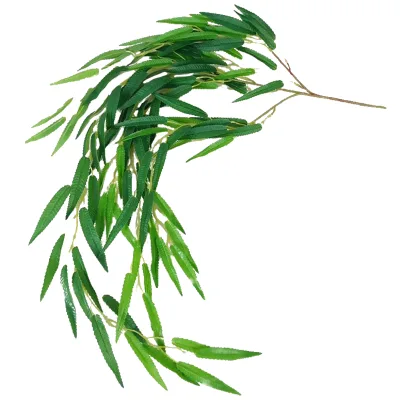 Artificial Green Vine Leaves for Family Restaurant Wedding Garden Decoration Willows Leaves Faux Green Plant