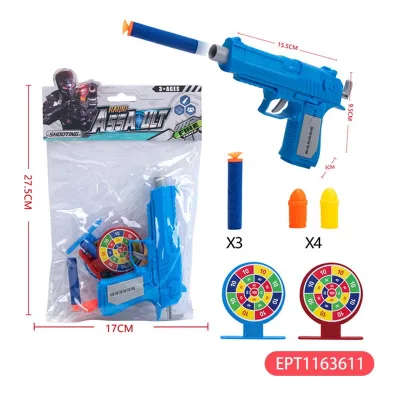 Dollartoys Eva Softball Gun Dual-Purpose Toy Shoot Cheap Plastic Realistic Guns With Soft Bullet