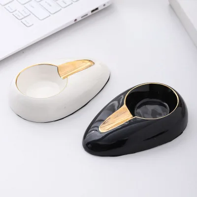 Godblaze Modern Ceramic Ashtray Portable Cigar Ashtray Cigar Accessories