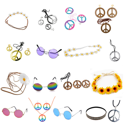 Mardi Gras Colorful Charm Necklace Dance Party Decoration Makeup Props