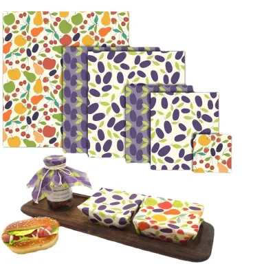 New Trend Natural Beeswax Fresh-keeping Cloth Repeated Use of Beeswax Cloth Organic Cotton Beeswax Paper Packaging