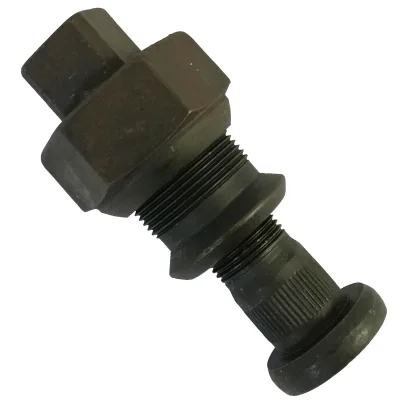 Factory Supply HINI M20 Black Phosphate Steel Rear Wheel Hub Bolts Nuts American Series Truck Parts