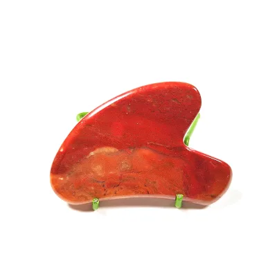 DIY Beauty Personal Heart Shape Mookaite jasper Guasha 100% Natural Jade Gua Sha for Massage Gift