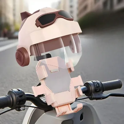 2026 Hot Sale Rain Sun Protection Universal Navigation Small Helmet Design Phone Holder Motorcycle Electric Scooter Bracket