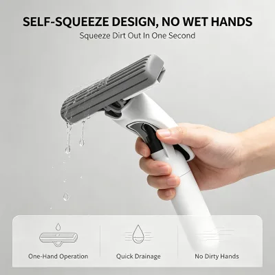 Mini Fregona Desk Strong Roller Double Absorbent Cleaning Hand Kitchen Window Portable Squeezing Self PVA Sponge Mini Mop