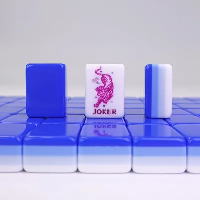 Blue Acrylic American Mahjong Brand Home Gift Set Hand-rubbed High-grade Crystal Mahjong Jiangsu for Chess Card Entertainment