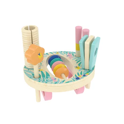 Baby Custom Children's Wooden Drumming Sensory Game Educational Funny Gifts Maracas Toy Band Set Musical Instruments for Kids