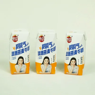 Colepak Aseptic 200ml Prisma Milk Box Beverage Industry Juice Box Made of Brick Pack Materials