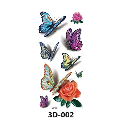 High Quality Custom Temporary Tattoo Sticker Professional Chinese Body Art Big Quantity Stock for Brand Model for -598