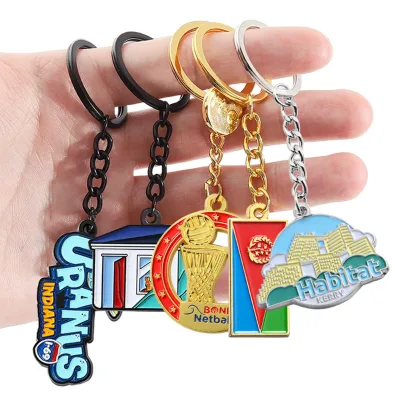 Custom Metal Keychain Anime Black 3D Keychain Charm Enamel Metal Key Ring Metal Key Chains