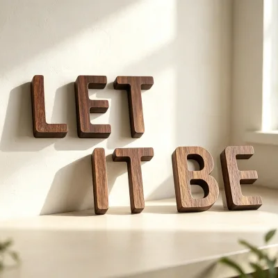 Black Walnut Solid Wood Letter Combinations Nordic-Style Instagram-Inspired Wall Decor DIY Home Ornaments Wooden Wood
