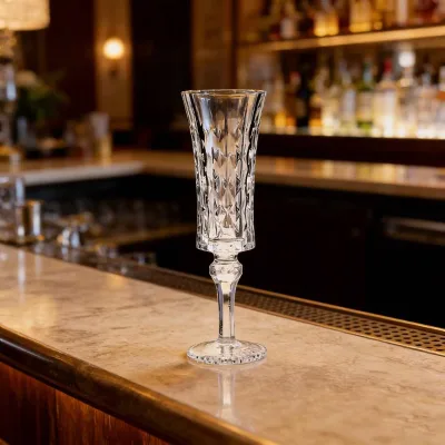 Wholesale Lead-Free Transparent Crystal Wine Glass Diamond Pattern Modern Style for Home Hotel Wedding Party Bulk Supply