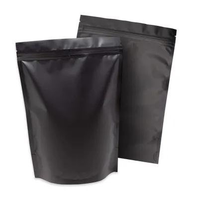 3.5G Child Resistant UV Black Mylar Bag Opaque Black 1 Gram - 3" X 4.5" High-quality Mylar Bag with Child Resistant Packaging