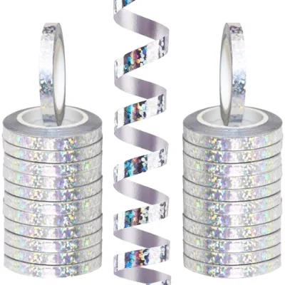 Holographic Laser Ribbon for Balloon Bouquet Gift Wrapping Party Wedding Decoration Confetti