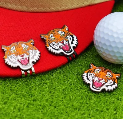 Ready to Ship New Tiger Golf Ball Marker with Hat Clip
