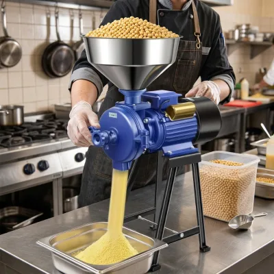 HNRB Wet/Dry Grinder & Grain Mill Commercial Flour & Animal Feed Mill 3500W 300kg/h Capacity 220V Farm Use