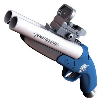 20223New Double Barrel Shotgun Shell Toy Soft Bullet Toy Gun Saw Shotgun Foam Dart Impact Gun Belt Shell Gun Christmas Gift