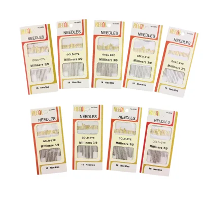16 Pieces Gold Eye Embroidery Needles Sewing Needles Three Sizes Cross Stitch Sewing Supplies
