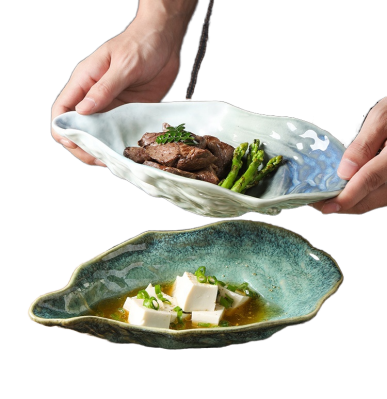Japanese Ceramic Saucer Personalized Restaurant and Hotel Dish Oyster-shaped Unique Dish