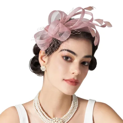 Bestselling for Bridal Headpiece Tulle Feather Headdress Race-day Top Hat Ladies Tea Party Gathering Performance