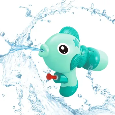 Cross Border Cartoon Press Water Gun Summer Outdoor Play Water Battle Mini Goldfish Water Gun Kids Toys
