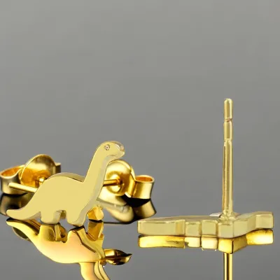 925 Sterling Silver 18k Gold Plated Jewelry Earring Dinosaur Cute Animal Earrings Small Stud Earrings for Women