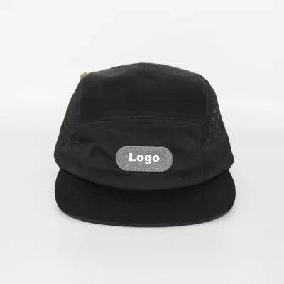 Nylon Waterproof Strapback Custom Quick Dry Camp Camper Two Colors Toned 5-Panel Caps Hats With Pocket Truck Cap Camper Hat