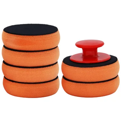 High Quality Car Wax Sponge with Handle Car Polish Sponge Polish Pad Handle Sponge