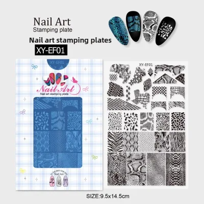 Nail Stamping Plate Lace Plaid Leaf Vintage Transfer Template Stainless Steel Manicure Stamp Tool for DIY Nail Art Wholesale