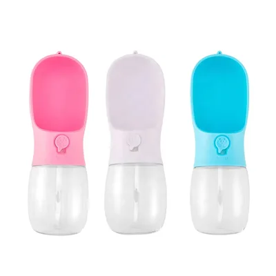 High Quality Durable 550ml ABS Pet Travel Water Bottle for Dogs and Cats