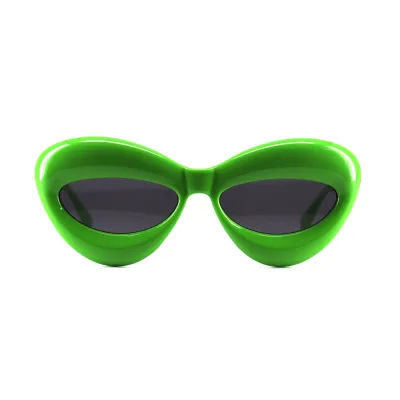 Fashion Funny Oversized Shades Trendy Chunky Sun Glasses Retro Inflated Frame Cat Eye Sunglasses